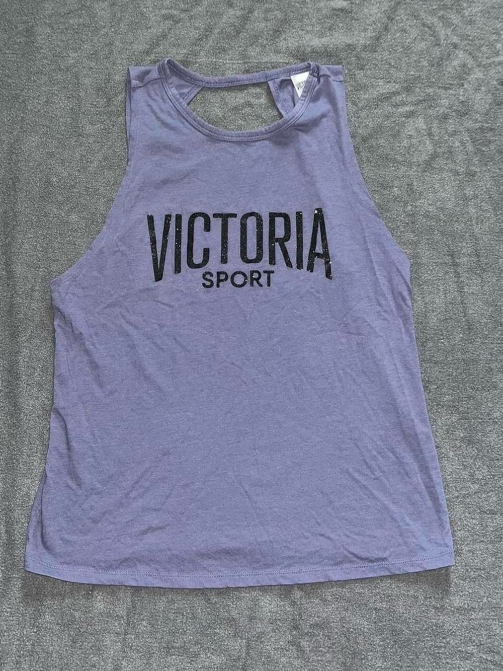 Victoria Sport purple tank top with sparkly logo